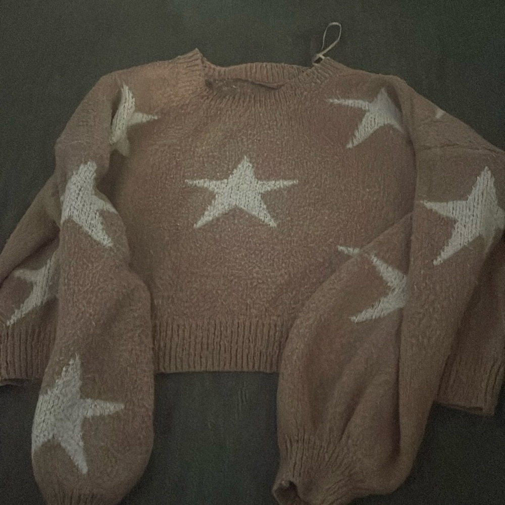 Dusty pink star altered state sweater